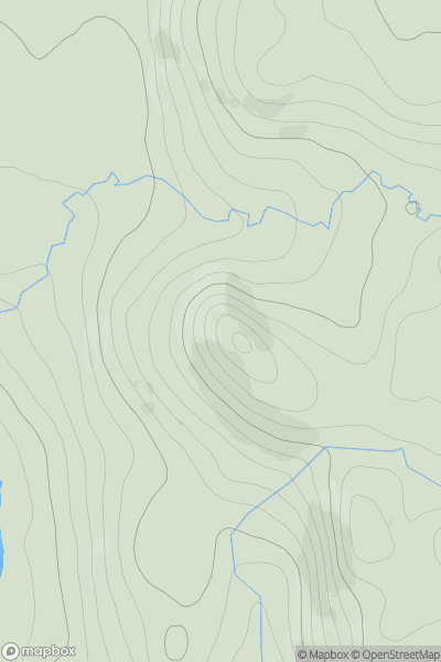 Thumbnail image for Beinn nan Caorach [Mallaig to Fort William] [NM699960] showing contour plot for surrounding peak